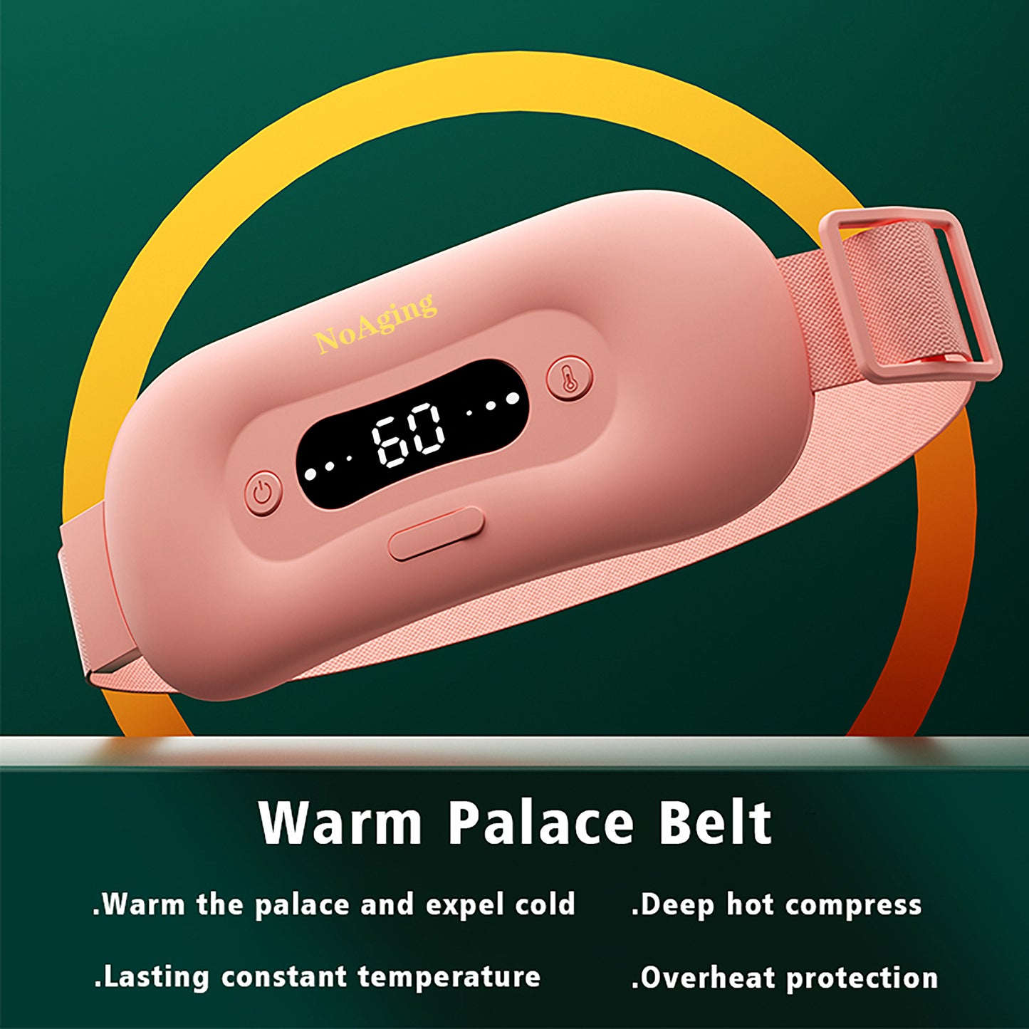 Noaging Portable Palace Warming Belt, Women's Menstrual Pain Massager, Relieve Dysmenorrhea Hot Compress Warming Belt, Best Gift for Female Friends