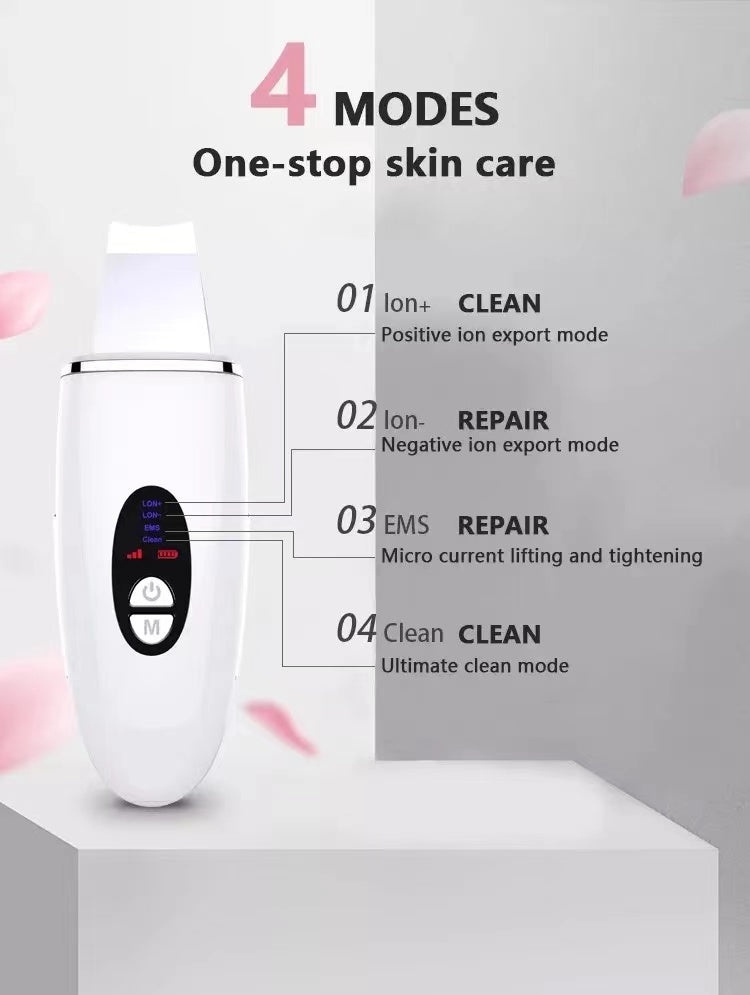 NoAging USB Ultrasonic Facial Cleanser, Pore Cleansing Blackhead Beauty Artifact, Beauty Tool Acne Extractor, Exfoliating Anti-aging Facial Cleansing Tool