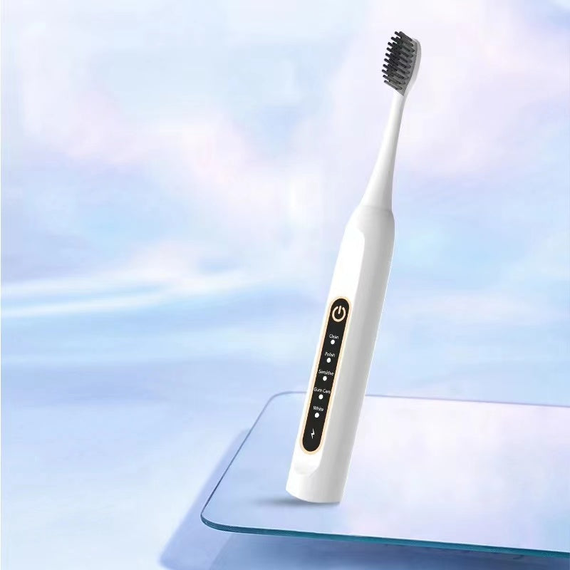 NoAging High Frequency Electric Smart Toothbrush, Rechargeable Travel Ultrasonic Vibration Whitening Toothbrush with LCD Adult Pen Shape Electric Toothbrush