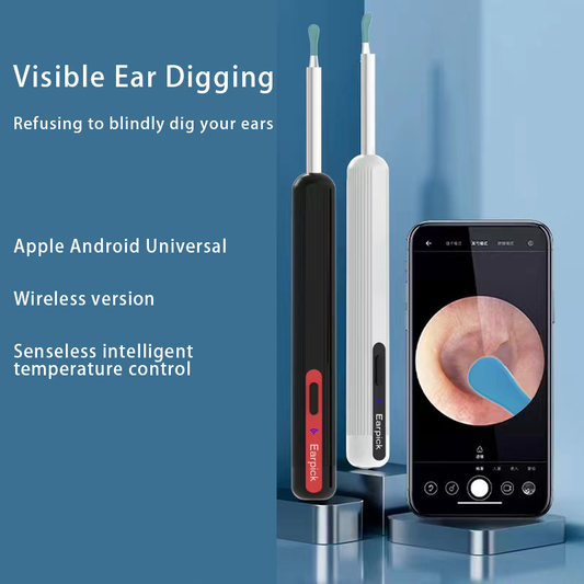 NoAging New Wireless HD Visual Ear Pick, Smart Rechargeable Ear Wax Remover, Portable HD Endoscopic Ear Pick