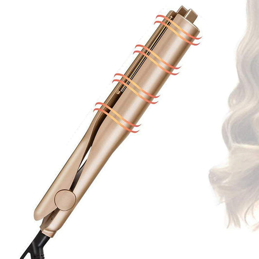 NoAging Negative Ion Electric Splint, 2-in-1 Mini Student Electric Curling Iron for Straight Curly Hair, Portable Curly Bang Big Wave Hairstyle Tool