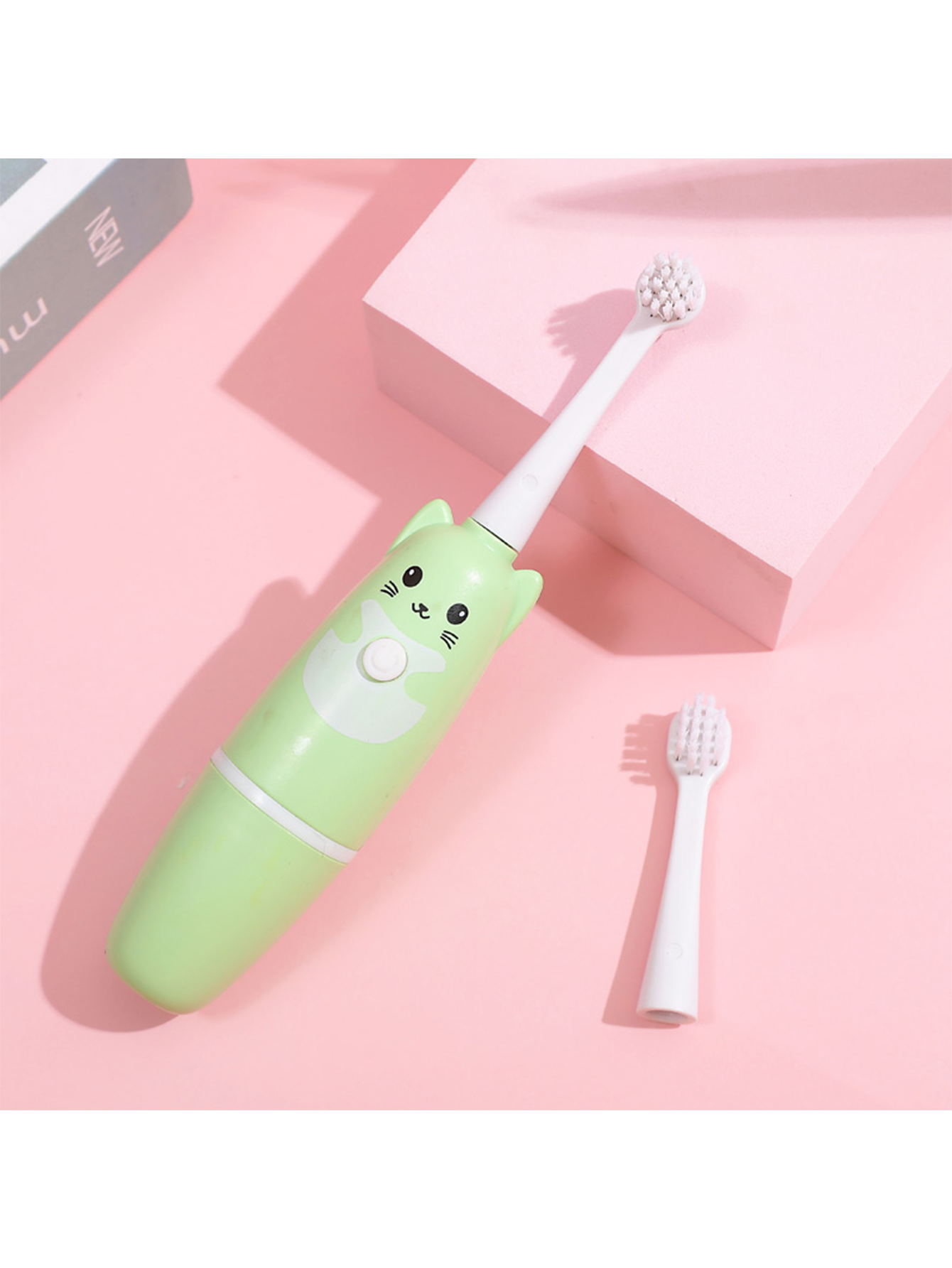 NoAging Kids Electric Toothbrush, Cartoon Cute Waterproof Electric Kids Toothbrush, Safe Electronic Kids Toothbrush Soft Bristles