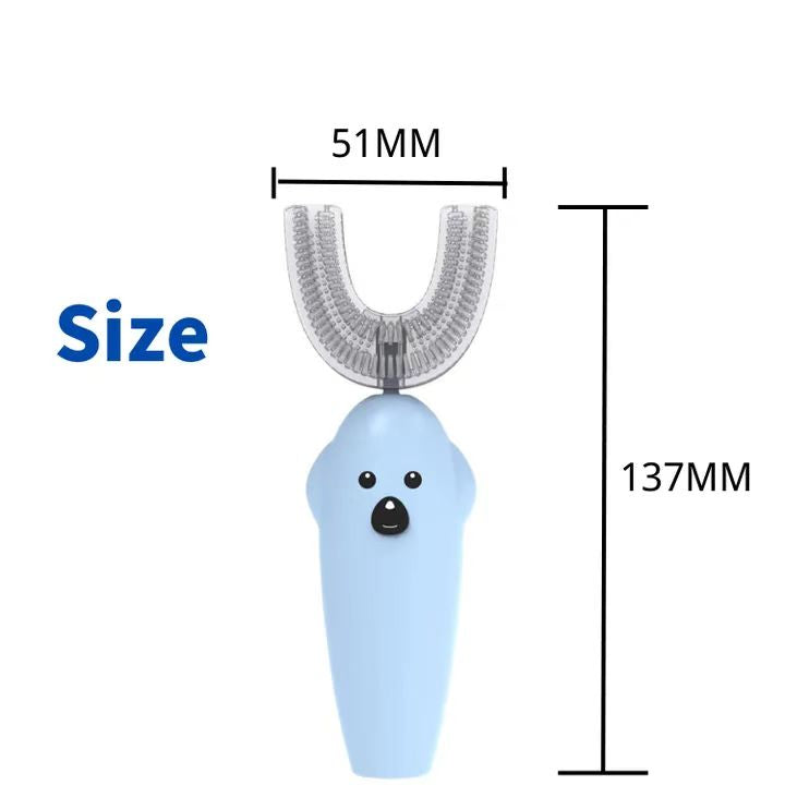 NoAging Kids U Shape Electric Toothbrush, Silicone Kids Teeth Cleaner, High Quality Cartoon Kids Electric Toothbrush, Wireless Sonic Kids U Shape Toothbrush