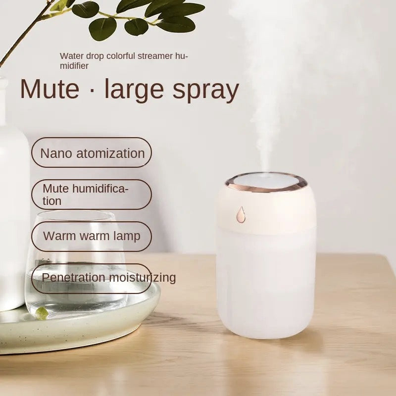 NoAging New Portable Humidifier, Air Humidifier Aroma Diffuser, Silent Atomizer for Bedroom, LED Light Mini USB Aroma Diffuser