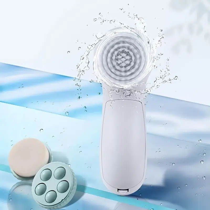 NoAging Waterproof Face Washer Sonic Cleansing Brush, Electric Rotary Facial Cleanser, Exfoliating Cleansing Facial Massager, Multi-Brush Cleanser