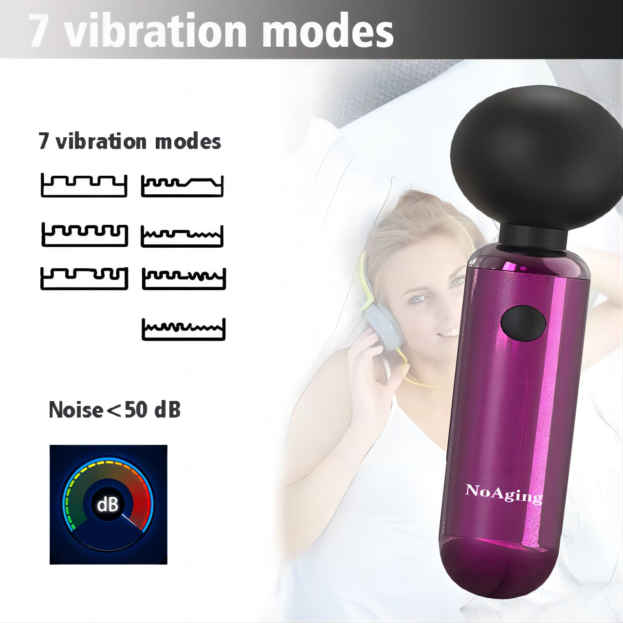 NoAging Wireless Vibrating Mini Muscle Massager, Therapy Suitable for Any Pain Relief and Relaxation Portable Massager